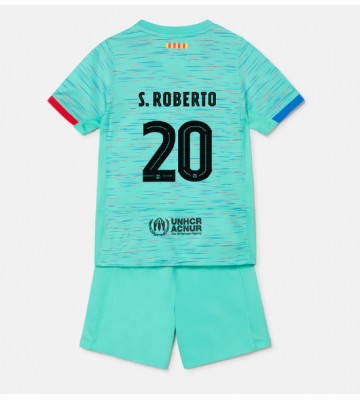 Lacne Dětský Futbalové dres Barcelona Sergi Roberto #20 2023-24 Krátky Rukáv - Tretina (+ trenírky)